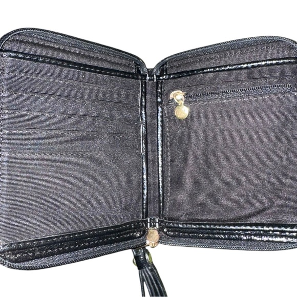 Coach Daisy Liquid Gloss Leather Medium Zip Around Wristlet Wallet - Picture 5 of 9